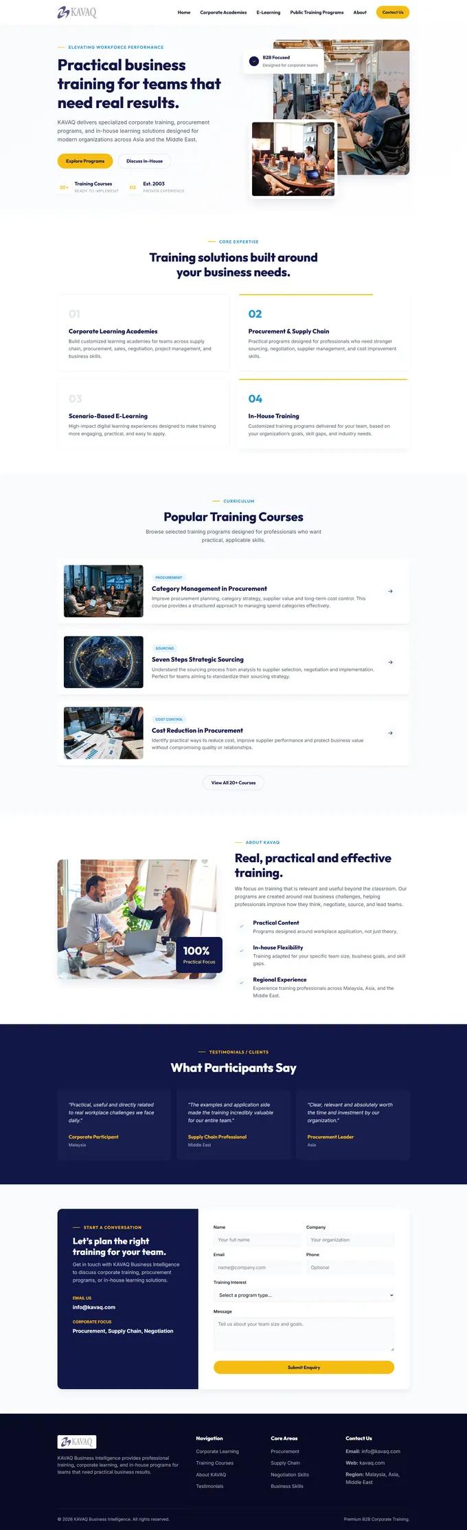 Modern responsive business website redesign example
