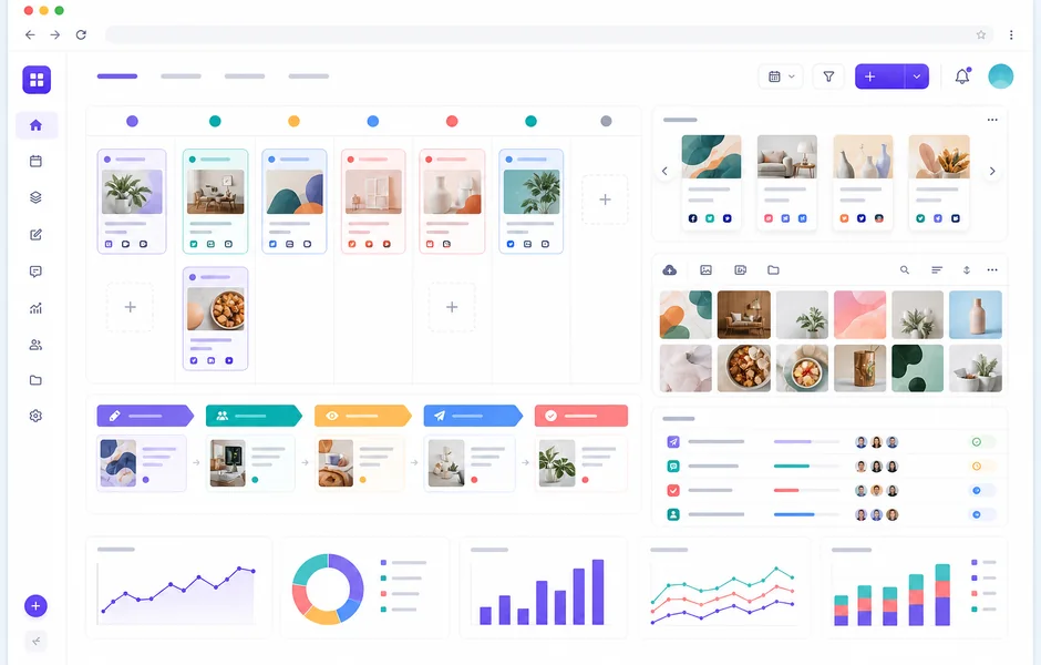 Social media management Malaysia content calendar and performance dashboard